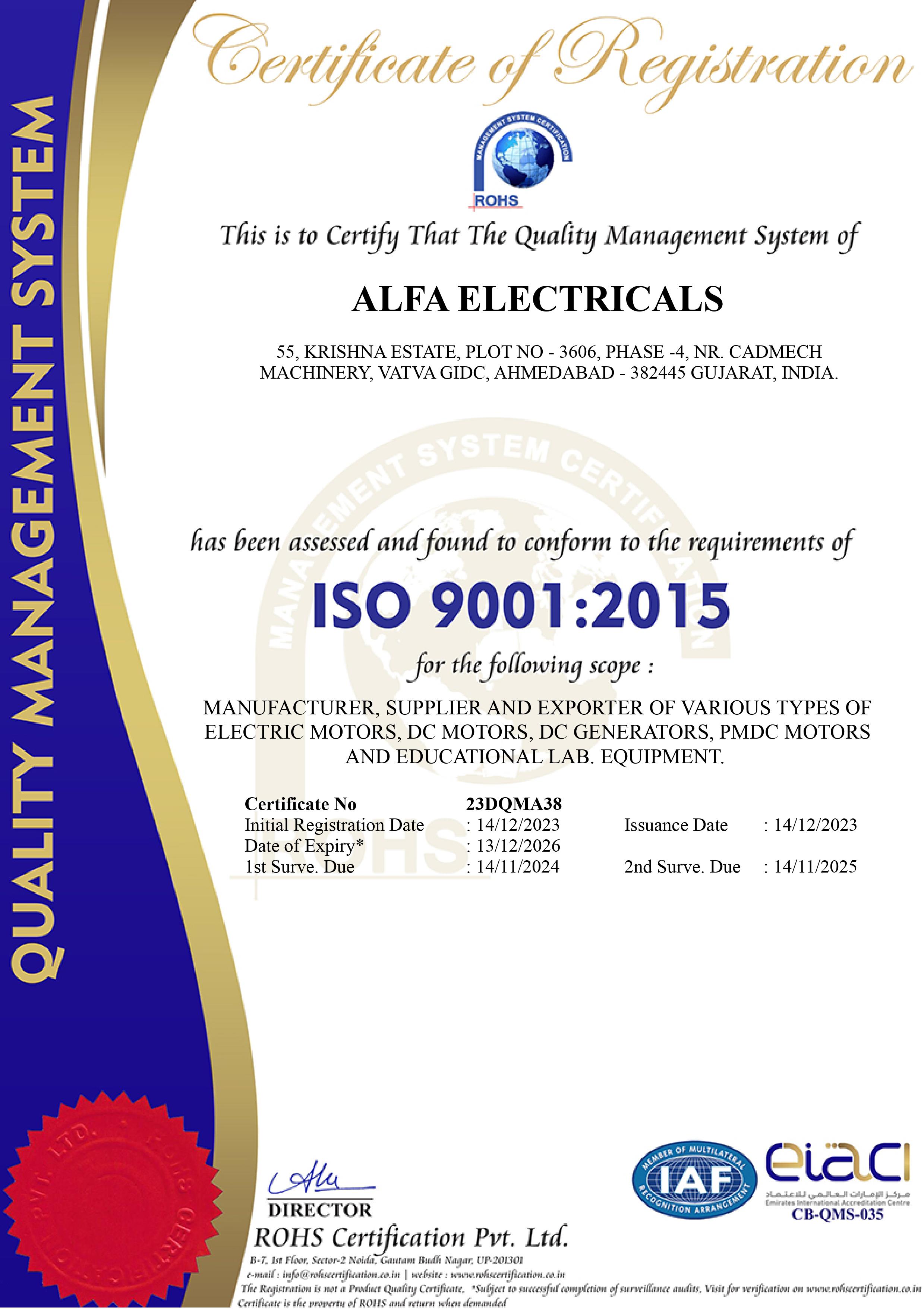 ISO CERTIFICATION